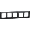 Schneider Electric Sedna Design Metal Frame 5-gang, Black (SDD314805)