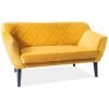 Signal Karo 2 Velvet Unfoldable Sofa 140x54x76cm, Yellow (KARO2V68W)