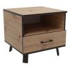 Adrk Loft Nightstand, 47x45x45cm, Brown/Black (NS-LOF-45-A)