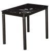 Стеклянный стол Signal Damar 80x60 см, черный (DAMARC80)