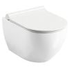 Ravak Uni Chrome RimOff Wall-Hung Toilet Bowl, Without Seat, Without Flushing Rim, White (X01535)