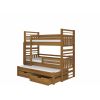 Dark Hippo Children's Bed 190x87x175cm, Without Mattress, Oak (CH-Hip-Oak-190-E1895)