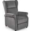 Кресло отдыха Halmar Agustin 2, серого цвета