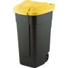 Контейнер для мусора Curver 110 л, 88x52x58 см, черный/желтый (812900224)