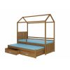 Adrk Jonaszek Children's Bed 190x87x186cm, Without Mattress, Oak (CH-Jon-OAK-190-E1193)