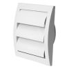 Europlast Ventilation Grille with Shutters Plastic 150x150mm Ø 100mm, White, ND10Z