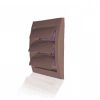 Europlast Ventilation Grille with Shutters Plastic 150x150mm Ø 100mm, Brown, ND10ZB