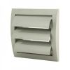 Europlast Ventilation Grille with Louvers Plastic 150x150mm Ø 100mm, Grey, ND10ZP