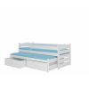 Adrk Tiarro Children's Bed 186x87x80cm, Without Mattress, White (CH-Tia-W-186-E1342)