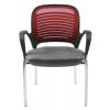 Кресло для посетителей Home4You Torino 59x59x84 см, серый/красный (27707)