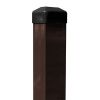 Ball head railing with cap 2.5m square profile 40x60mm, 1.3mm, brown (000584)