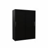 ADRK Denver Wardrobe 150x200cm, Black (SW-DEN-B-150+n243)