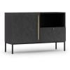 Eltap Lanzzi Chest of Drawers, 40x120x80cm, Black (SF-LAN-B-KOM120)