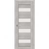 Комплект входных дверей из ПВХ Ornje Sempra 02 – коробка, петли, замок, со стеклом, цвет Grey Sonoma, 960x2030мм