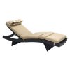 Home4You Garden Sun Lounger STELLA 200x65.5xH33cm, beige / brown (13142)