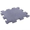 Puzzle rubber floor mat for sports halls and outdoor areas 15x1000x1000mm, light grey