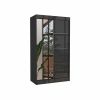 ADRK GILTON Wardrobe with Mirror 120x215cm, Black (SW-GIL-B-120+n232)