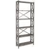 Home4You Alex Shelf, 80x31x198cm, Grey (AW2032)