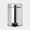 Brabantia Bathroom Pedal Bin (Trash Can) NewIcon, 5l, brilliant steel, 22112621