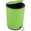 Duschy Bathroom Waste Bin (Trash Can) with Extended Lid Green 3l, 990-55