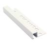 Genesis Aluminum Tile Trim, Square, Matte White (02) 10x10mm 2.5m