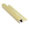 Genesis Aluminum Tile Trim, Square, Brushed Gold (90) 10x10mm 2.5m