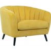 Кресло для отдыха Home4You Melody, желтого цвета