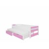 Adrk Fraga Children's Bed 206x96x65cm, With Mattress, White/Pink (CH-Fra-W+P-D073)
