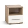 Halmar Lima Nightstand, 39x40x44cm, White, Oak (V-PL-LIMA-SN1-BIAŁY/SONOMA)