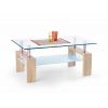 Halmar Diana intro Glass Coffee Table, 100x60x45cm, Oak (V-CH-DIANA_INTRO-LAW-SONOMA)