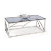 Halmar Universe Glass Coffee Table, 120x60x45cm, Silver (V-CH-UNIVERSE-LAW-SREBRNY)