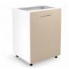 Halmar VENTO Cabinet for Sink DK-60/82 with Wooden Board, 60x82x52cm, White / Beige (V-UA-VENTO-DK-60/82-BEŻOW)