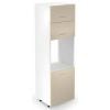 Halmar VENTO Wardrobe DP-60/214 with oak veneer, 60x214x56cm, white / beige (V-UA-VENTO-DP-60/214-BEŻOWY)