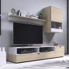 Halmar Snap TV stand, 175x39x180cm, White, Oak (V-PL-SNAP-SONOMA)