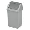 Curver waste bin Click-it 15L, 28x23.5x43.8cm, silver (0804043877)