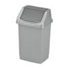 Корзина для мусора Curver Click-it 50 л, 38,5x33,5x63,5 см, серебристая (0804045877)