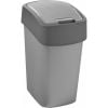 Корзина для мусора Curver Flip Bin 10L, 18,9x23,5x35см, серебристо-серого цвета (0802170686)
