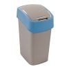 Curver waste bin Flip Bin 10L waste bin Flip Bin 10L, 18.9x23.5x35cm, silver/blue (0802170734)
