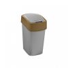 Curver waste bin Flip Bin 10L waste bin Flip Bin 10L, 18.9x23.5x35cm, silver/brown (0802170Y42)