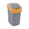 Curver waste bin Flip Bin 50L, 29.4x37.6x65.3cm, silver/yellow (0802172535)