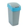 Curver waste bin Flip Bin 50L waste bin Flip Bin 50L, 29.4x37.6x65.3cm, silver/blue (0802172734)
