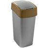 Keter waste bin Flip Bin 50L waste bin Flip Bin 50L, 29.4x37.6x65.3cm, silver/brown (0802172Y42)