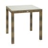 Дачный стол Home4You из искусственного ротанга, 73x73x71 см, дуб (13347)