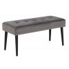 Home4You GLORY Bedside Table, 38x95xH45cm Fabric Upholstery / Metal Legs, Dark Grey (AC85696)