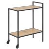 Home4You Seaford Coffee Table, 60x30x75cm, Black, Oak (AC79728)