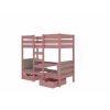 Dark Bear Children's Bed 208x97x170cm, Without Mattress, Pink (CH-Bar-P-208-E2023)