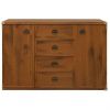 Black Red White Indiana Chest of Drawers, 130x49.5x87cm, Oak (S31-JKOM2D4S-DSU)