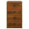 Black Red White Indiana Chest of Drawers, 50x40x87cm, Oak (S31-JKOM4S/50-DSU)