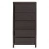 Black Red White Kaspian Chest of Drawers, 56x40.5x112.5cm, Brown (S128-KOM5S-WE/WE)