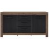 Black Red White Balin Chest of Drawers, 160x45x85cm, Brown (S365-KOM2D3S-DMON/DCA)